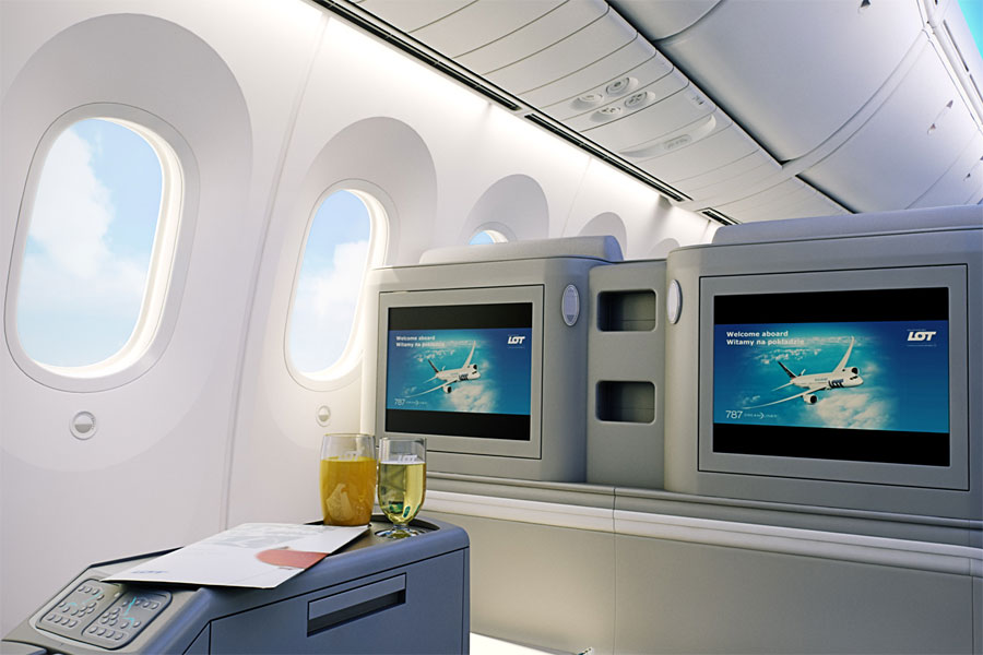 Business Class im Boeing 787 Dreamliner © LOT Polish Airlines